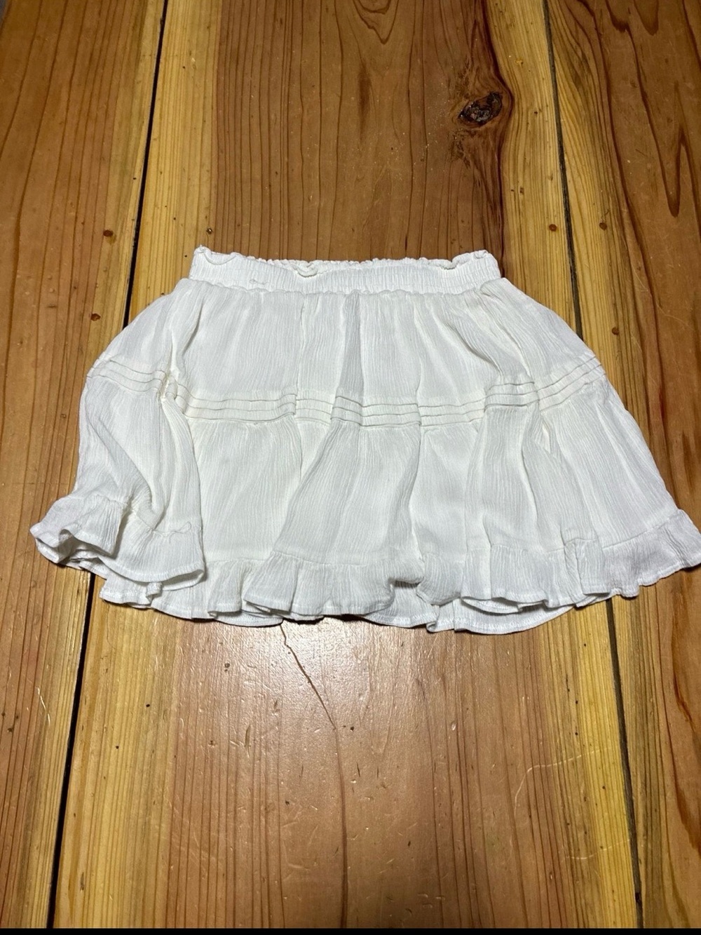 Princess Polly White Ruffle Hem Skater Skirt